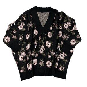 NWT Dex Floral Vneck Floral Sweater Size 2X